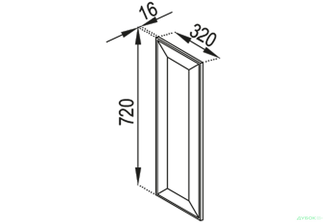 В панель (h-720) МДФ Марго Світ Меблів - Зображення 1 Зображення 1 - В панель (h-720) МДФ Марго Світ Меблів