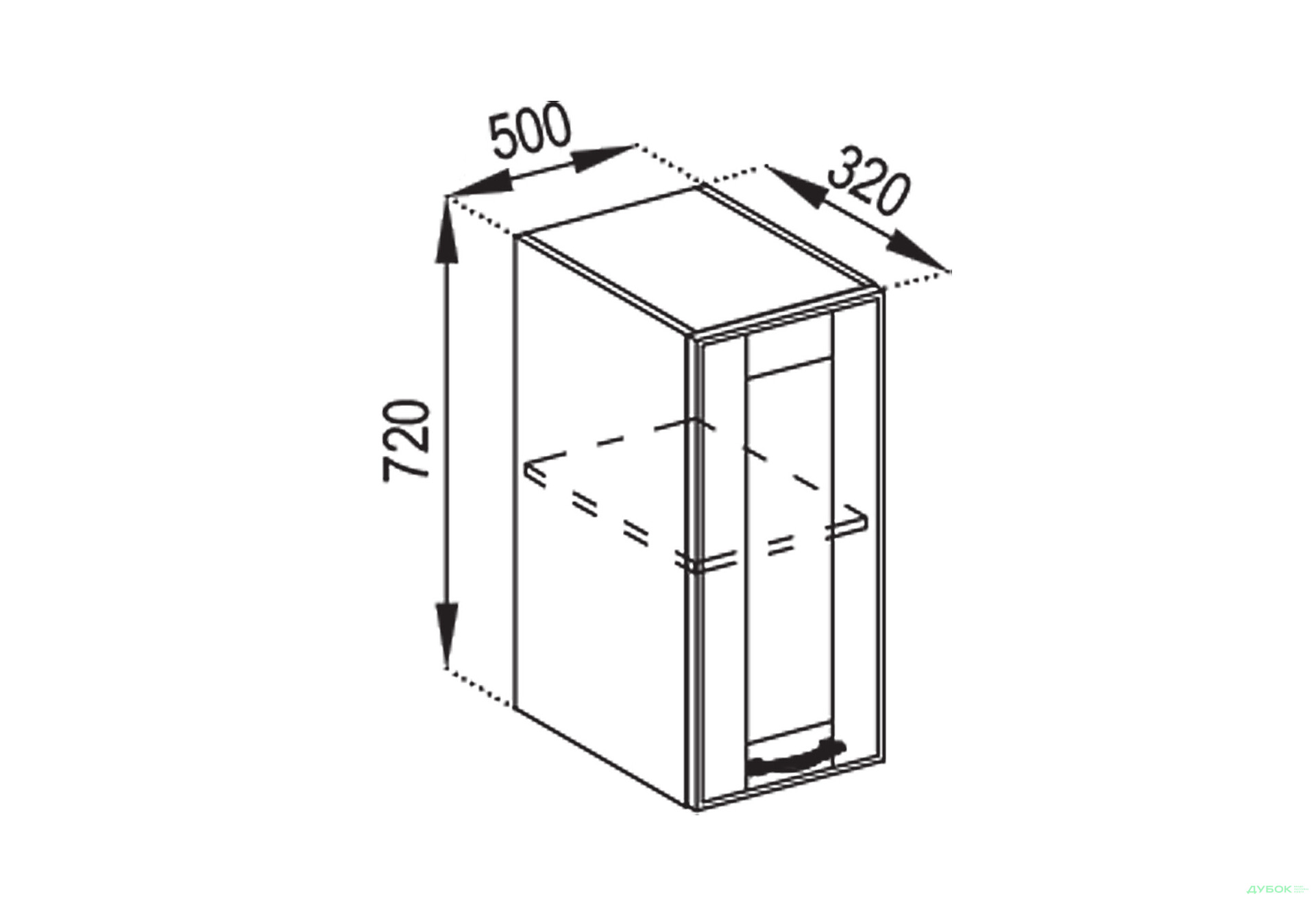 Зображення 1 - В 50 (фасад МДФ) Домініка Світ Меблів