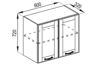 В 60 (фасад МДФ) Доминика Svit Mebliv