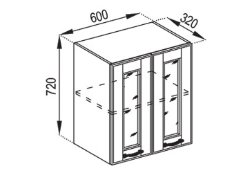 В 60 Ск (фасад МДФ) Доминика Svit Mebliv