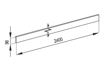 Царга (МДФ фарбована) до кухонь 2.4м