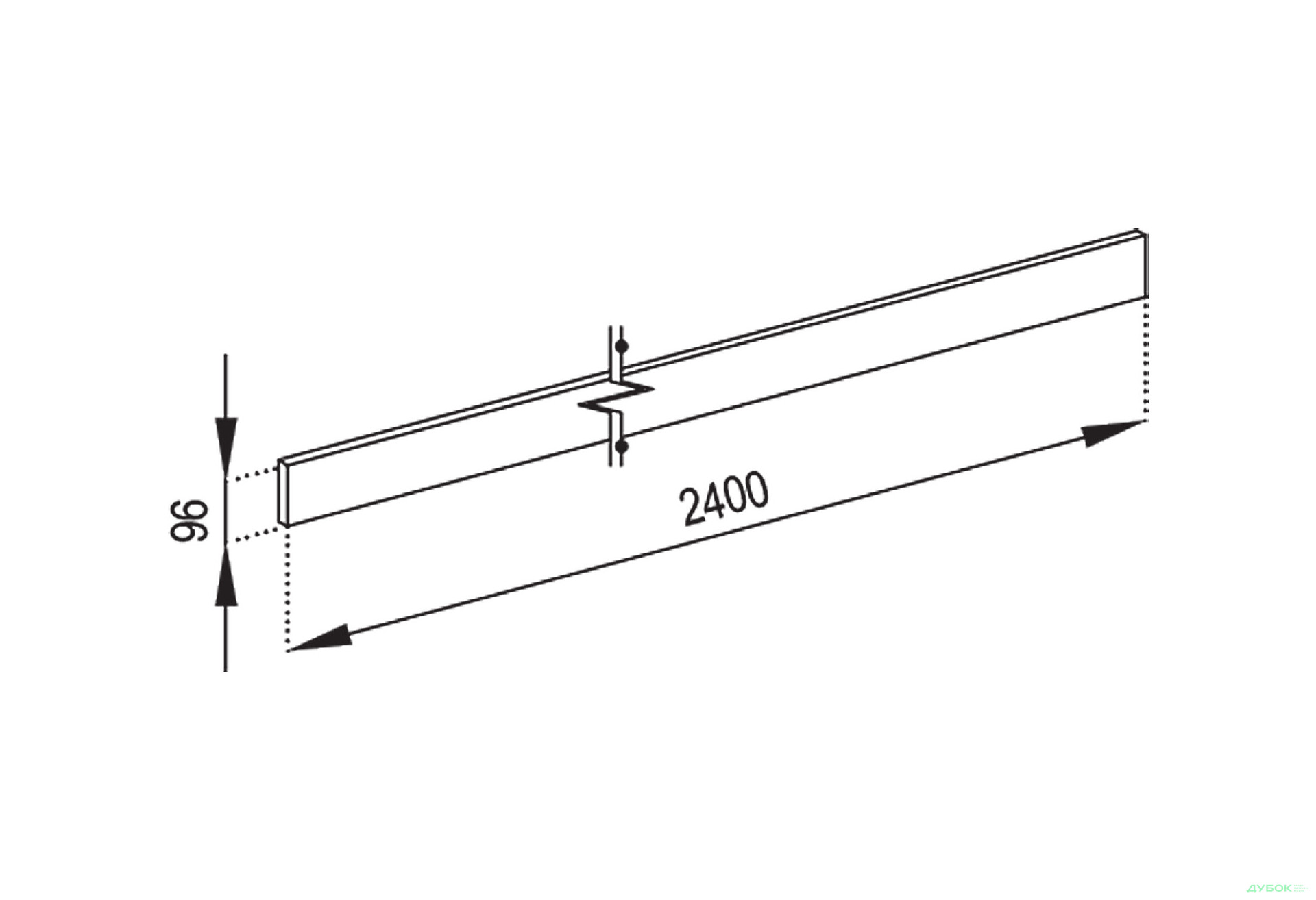 Царга (МДФ фарбована) до кухонь 2.4м Світ Меблів - Зображення 1 Зображення 1 - Царга (МДФ фарбована) до кухонь 2.4м Світ Меблів