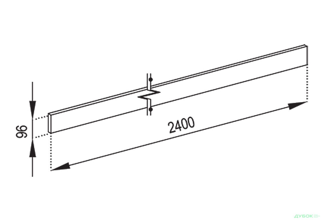 Царга (МДФ фарбована) до кухонь 2.4м Світ Меблів - Зображення 1 Зображення 1 - Царга (МДФ фарбована) до кухонь 2.4м Світ Меблів