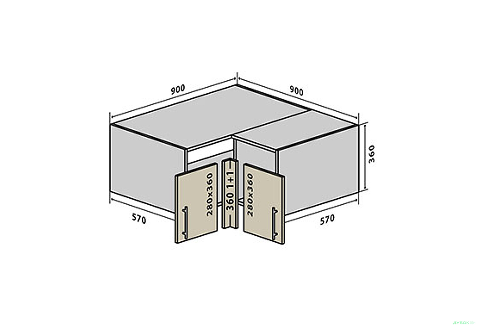 Изображение 1 - В80 Тумба угловая 90 RioLine Luxe / РиоЛайн Люкс Матовая Вип-Мастер