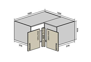 В83 Тумба кутова 100