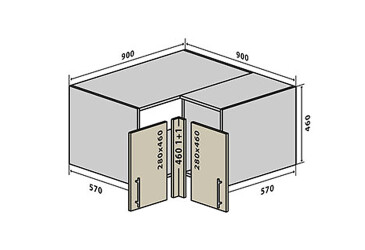 В82 Тумба кутова 90