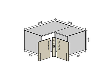 В83 Тумба кутова 100