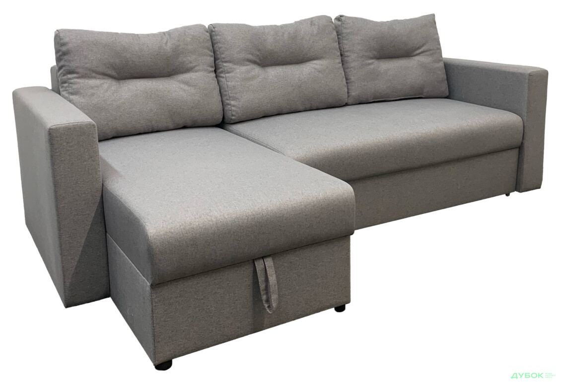 Зображення 2 - М'який куточок Vika Сіті B 234x140 см сірий (Мальмо 90)