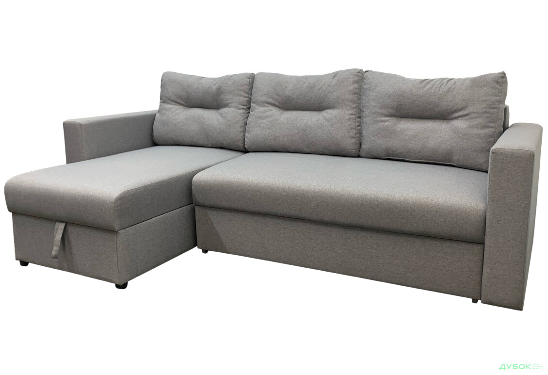 М'який куточок Vika Сіті B 234x140 см сірий (Мальмо 90)
