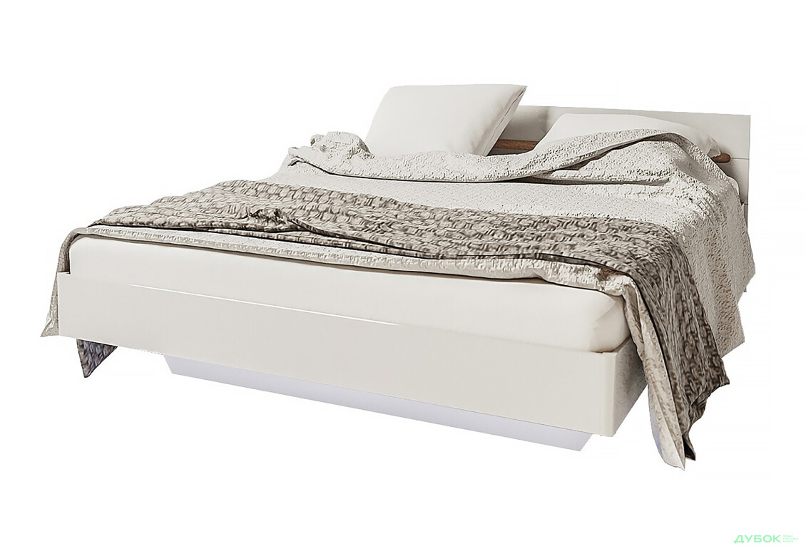 Ліжко Світ Меблів Бянко 160х200 см з підсвіткою, біле