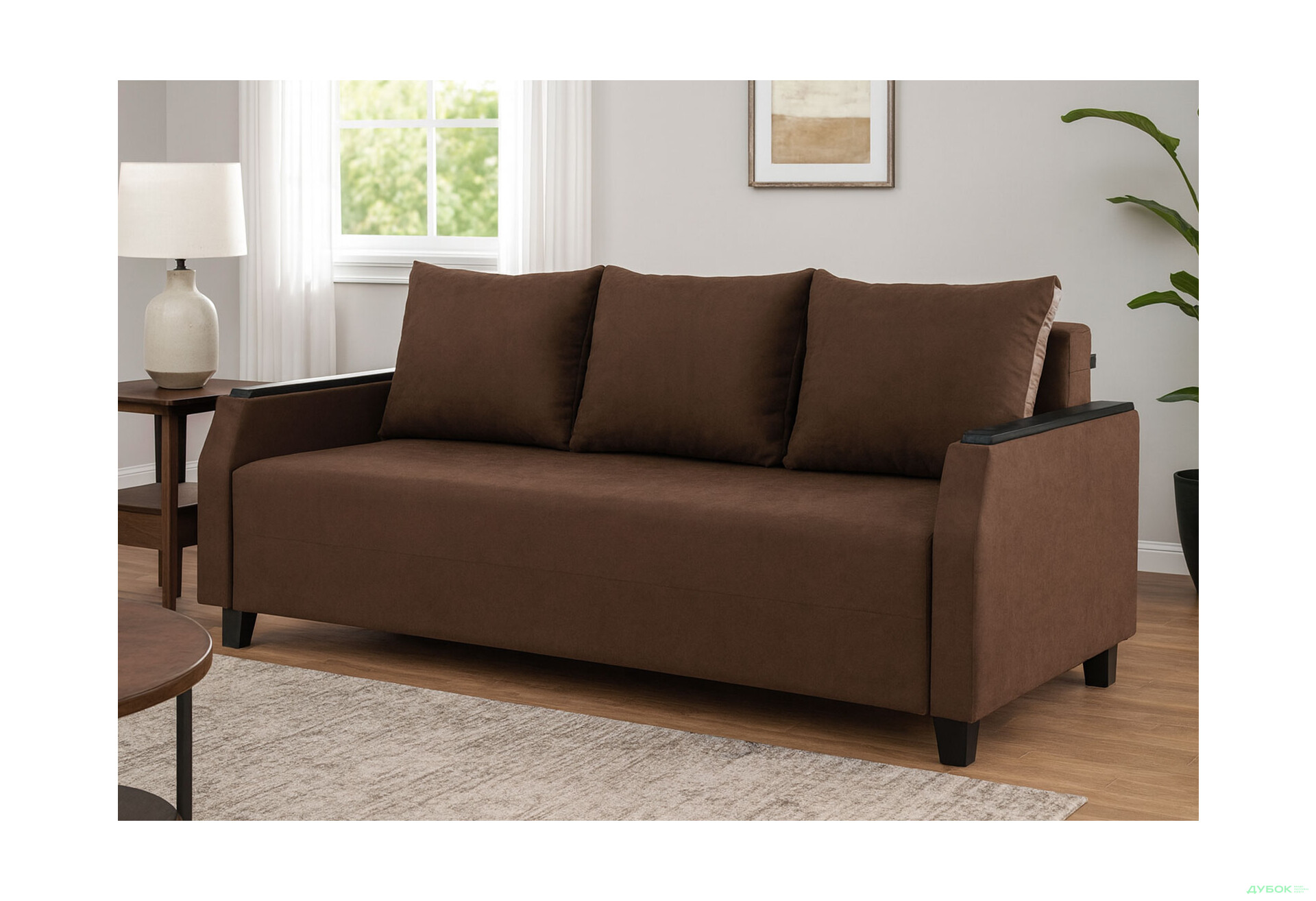 Зображення 2 - Диван Elegant Бенефіт 42 208x93 см коричневий