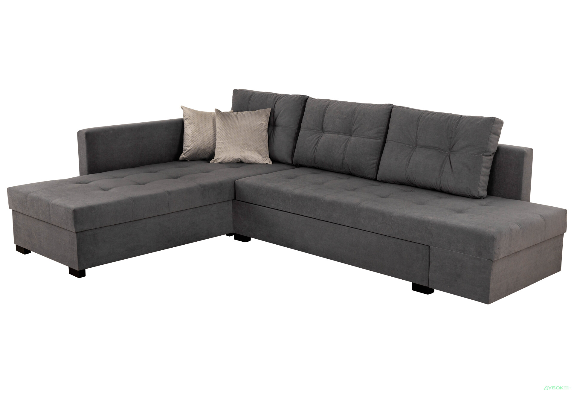 М'який куточок Elegant Бенефіт 76 295x212 см темно-сірий - Зображення 1 Зображення 1 - М'який куточок Elegant Бенефіт 76 295x212 см темно-сірий