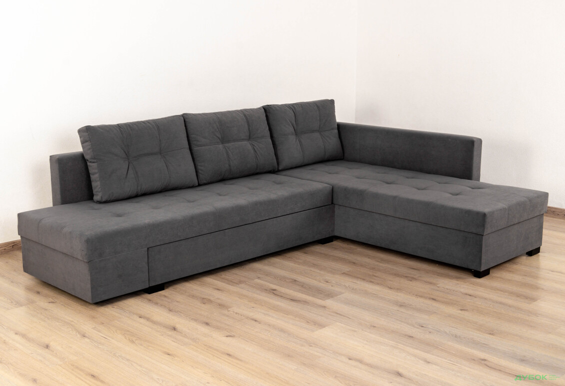 М'який куточок Elegant Бенефіт 76 295x212 см темно-сірий - Зображення 3 Зображення 3 - М'який куточок Elegant Бенефіт 76 295x212 см темно-сірий