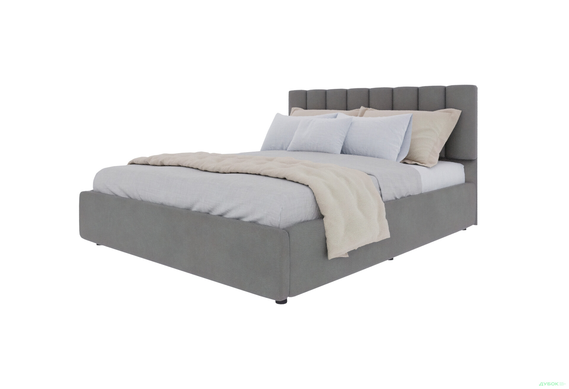 Фото 1 - Ліжко-подіум UMa Монро 160х200 см підйомне, сіро-коричневе (Fancy 96)