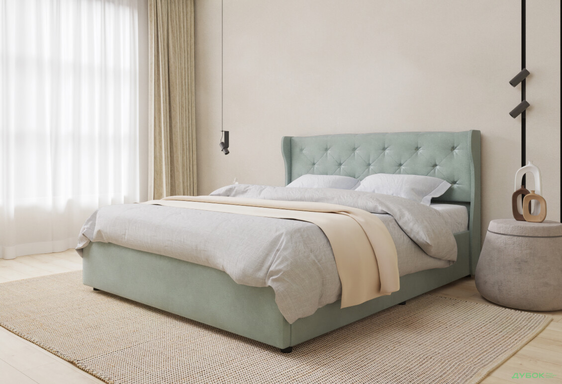 Фото 2 - Ліжко-подіум UMa Жасмін 140х200 см підйомне, світло-зелено-блакитне (Fancy 87)