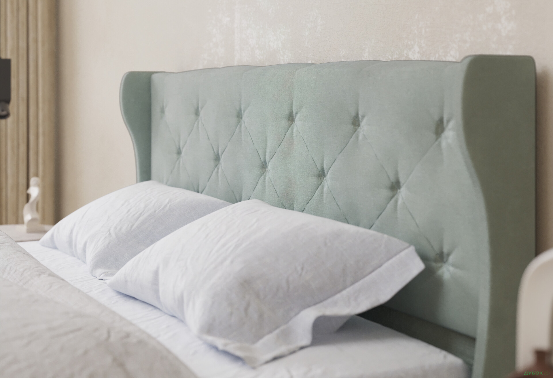 Фото 6 - Ліжко-подіум UMa Жасмін 140х200 см підйомне, світло-зелено-блакитне (Fancy 87)