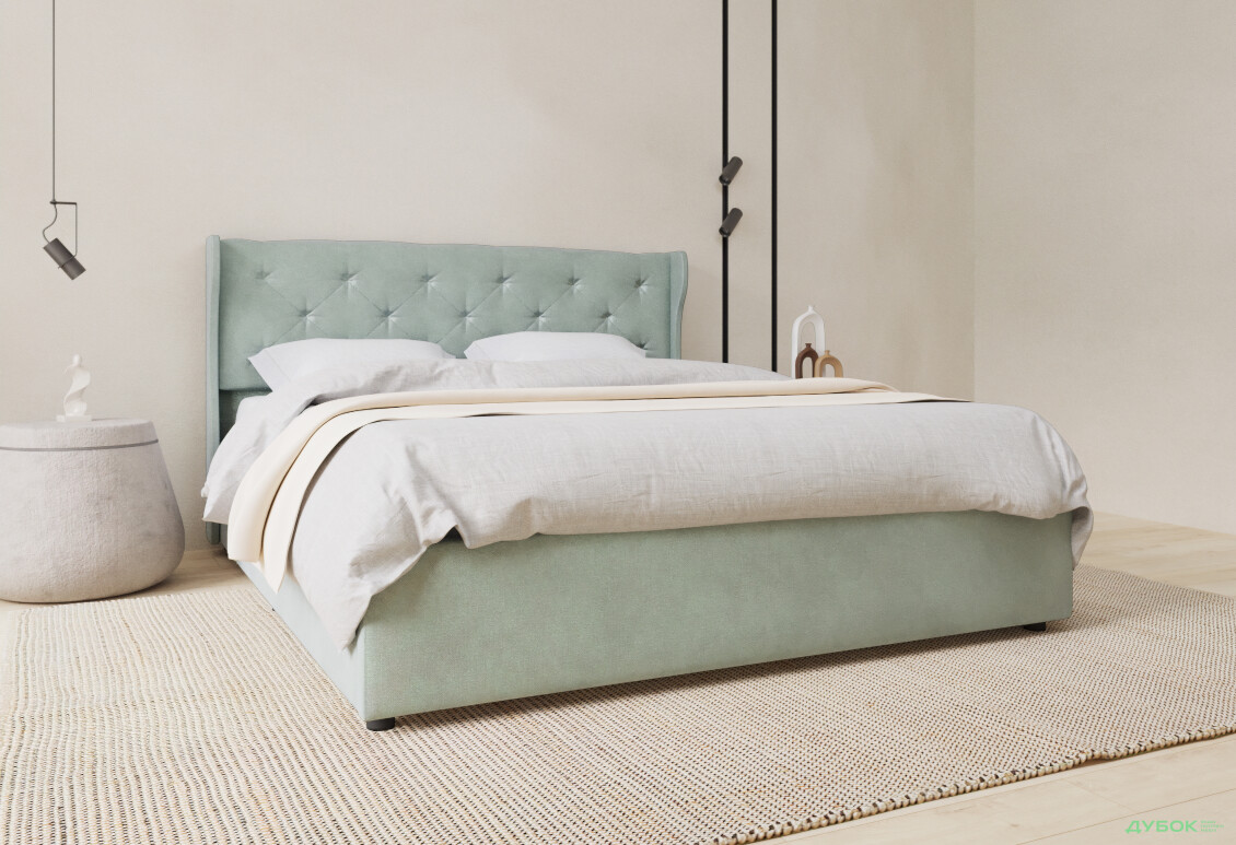 Ліжко-подіум UMa Жасмін 160х200 см підйомне, світло-зелено-блакитне (Fancy 87) - Зображення 4 Зображення 4 - Ліжко-подіум UMa Жасмін 160х200 см підйомне, світло-зелено-блакитне (Fancy 87)