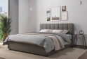 Фото 2 - Ліжко-подіум UMa Трініті 140х200 см підйомне, сіро-коричневе (Fancy 96)