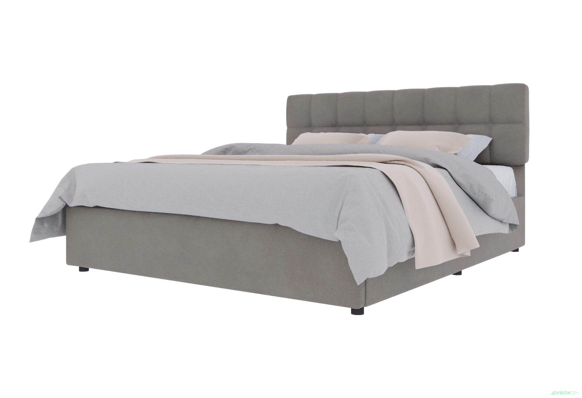 Фото 1 - Ліжко-подіум UMa Трініті 160х200 см підйомне, сіро-коричневе (Fancy 96)