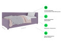 Фото 4 - Кровать UMa Джерси 90х200 см раскладное фиолетовое (Soro 65) 