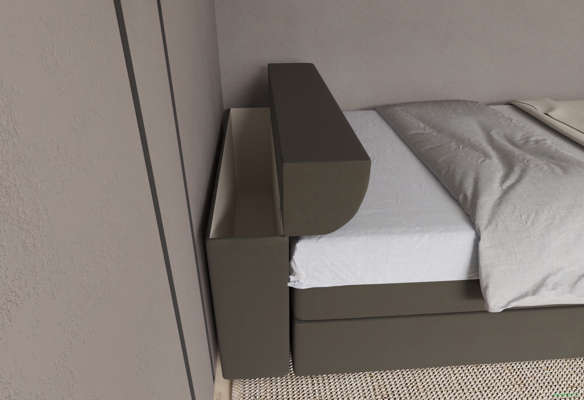 Изображение 4 - Кровать-подиум UMa Инфанта 140х200 см подъемная, какао (Soro 91)