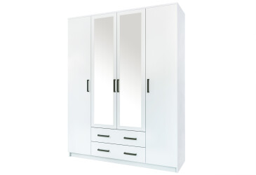 Шкаф Garant Simple / Симпл 4-дверная с 2 ящиками и зеркалом 160 см