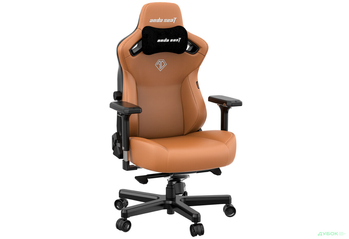 Фото 3 - Комп'ютерне крісло Anda Seat Kaiser 3 72x57x136 см ігрове, коричневе