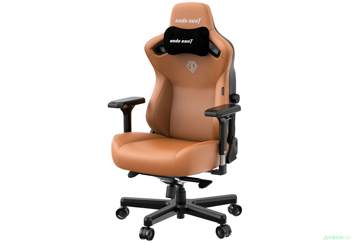 Фото 4 - Компьютерное кресло Anda Seat Kaiser 3 72x57x136 см игровое, коричневое
