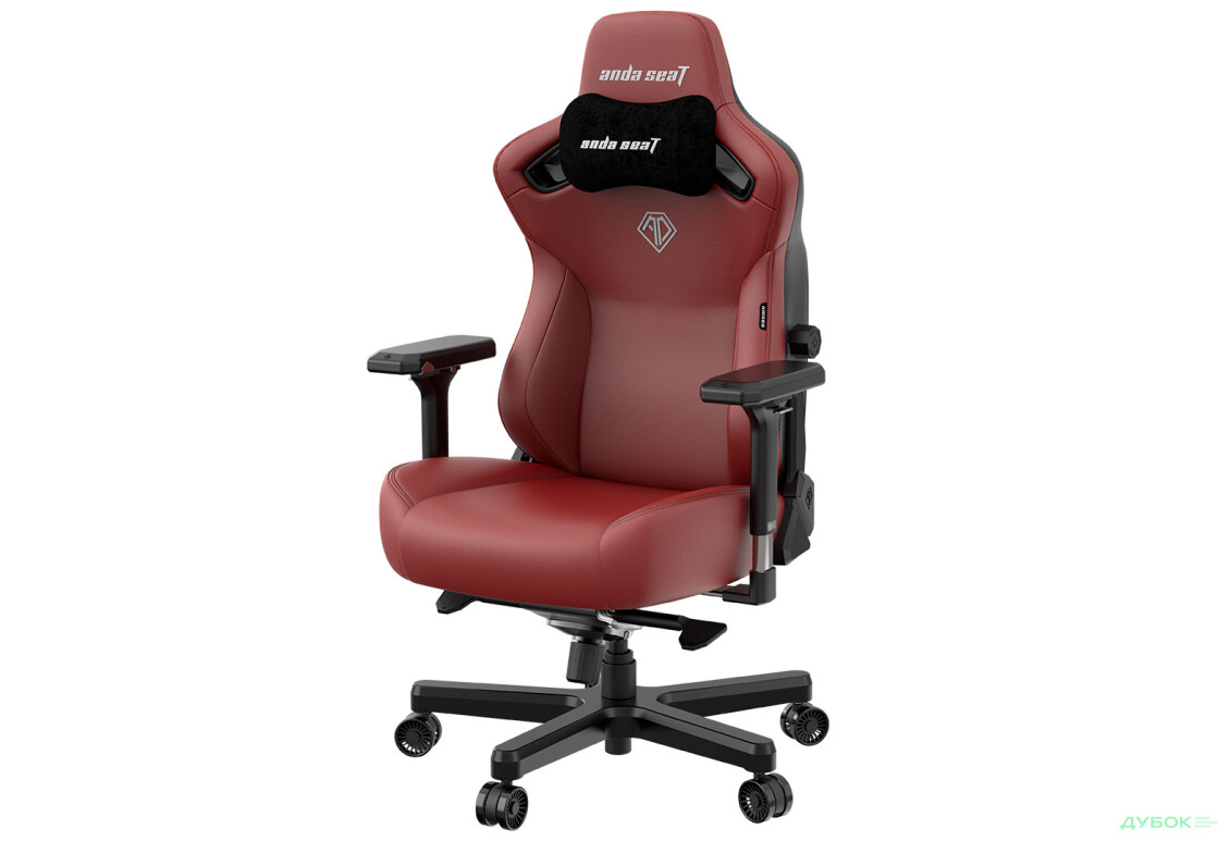 Фото 4 - Компьютерное кресло Anda Seat Kaiser 3 72x57x136 см игровое, бордовое