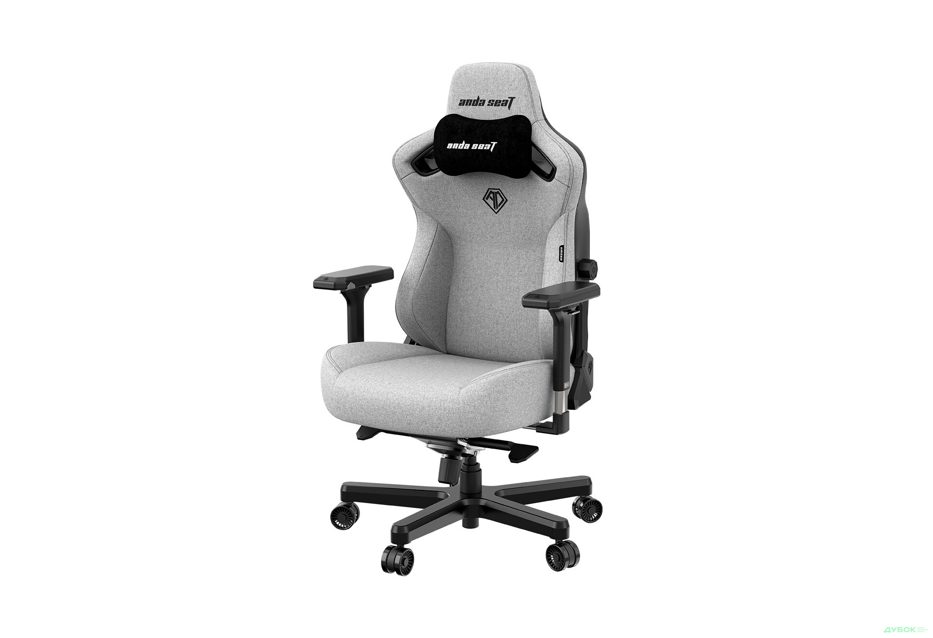 Зображення 4 - Комп'ютерне крісло Anda Seat Kaiser 3 Fabric 72x57x136 см ігрове, сіре