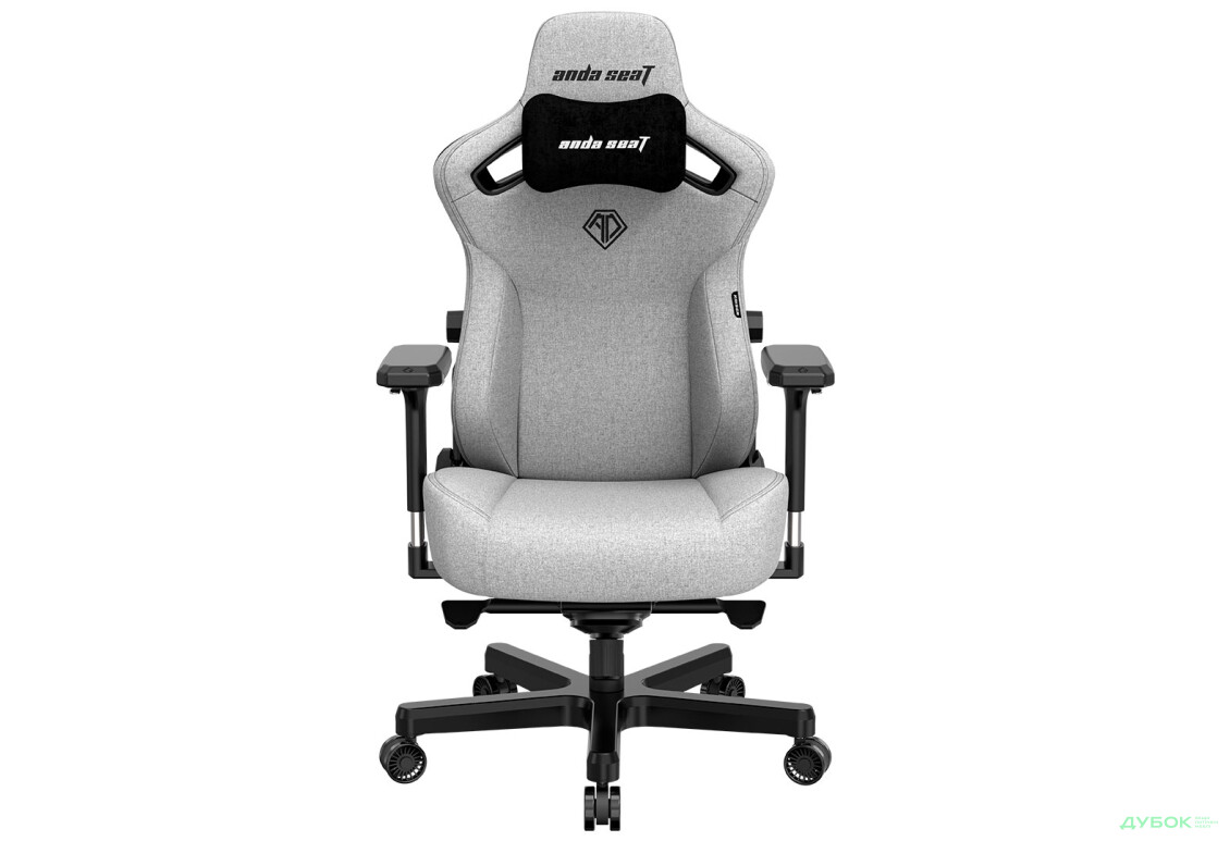 Комп'ютерне крісло Anda Seat Kaiser 3 Fabric 72x57x136 см ігрове, сіре