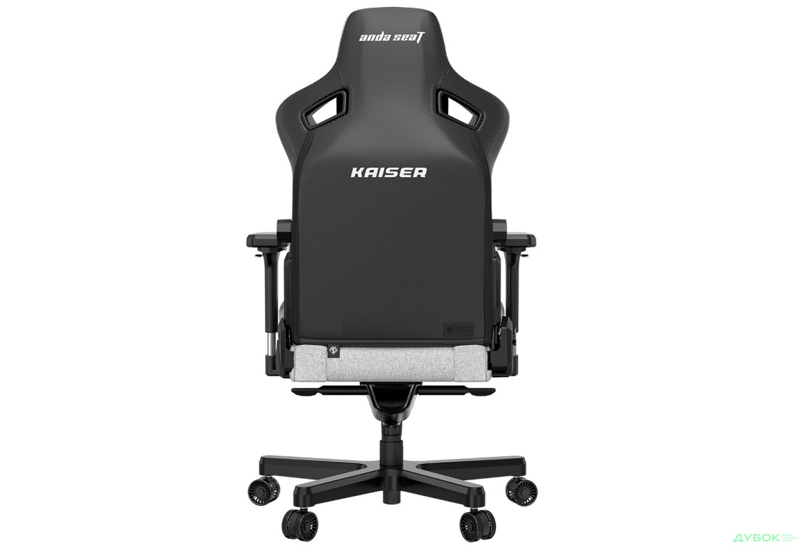 Фото 7 - Комп'ютерне крісло Anda Seat Kaiser 3 Fabric 72x57x136 см ігрове, сіре