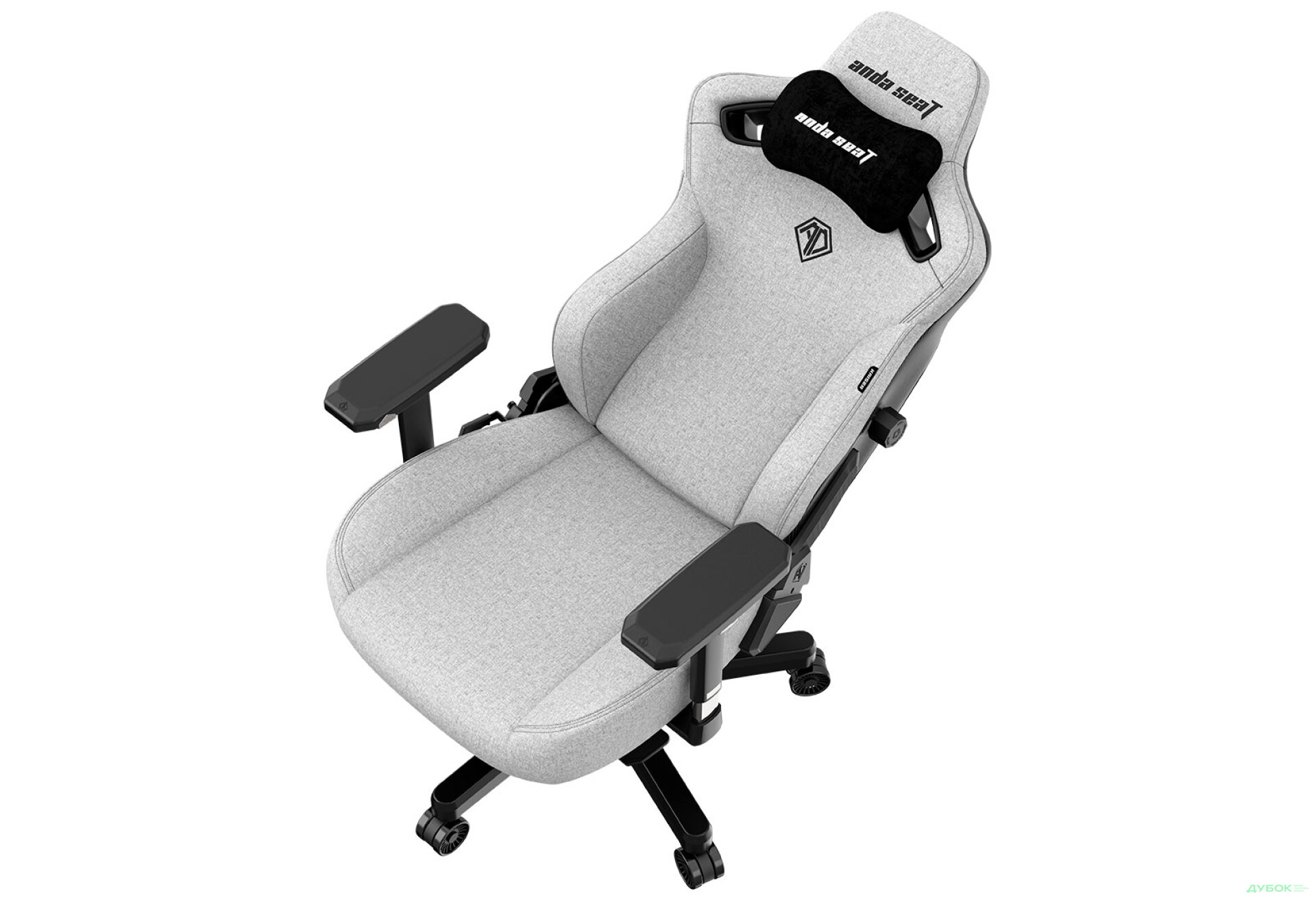 Фото 8 - Комп'ютерне крісло Anda Seat Kaiser 3 Fabric 72x57x136 см ігрове, сіре