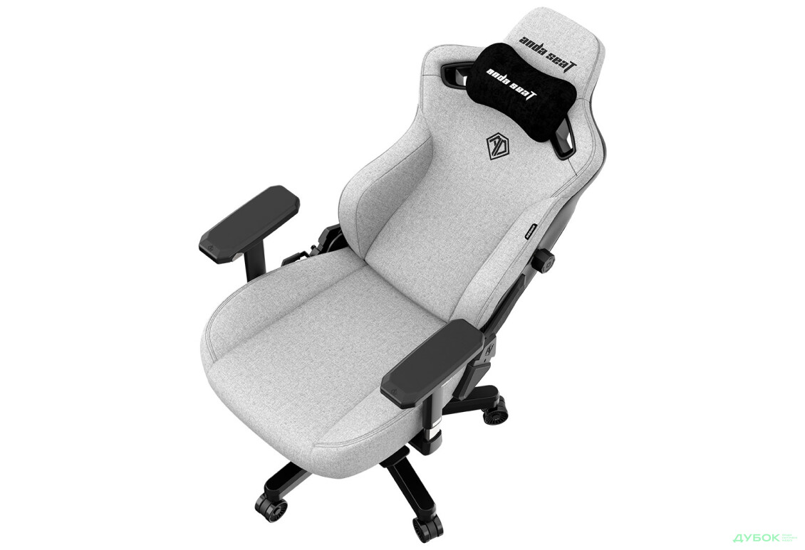 Зображення 8 - Комп'ютерне крісло Anda Seat Kaiser 3 Fabric 72x57x136 см ігрове, сіре