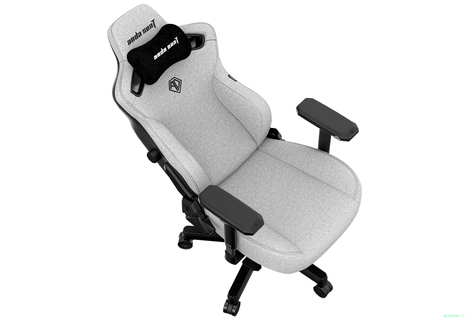 Фото 9 - Комп'ютерне крісло Anda Seat Kaiser 3 Fabric 72x57x136 см ігрове, сіре