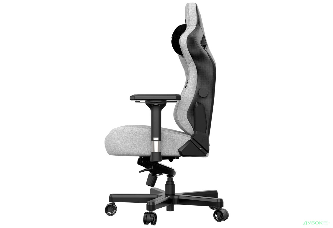 Фото 6 - Комп'ютерне крісло Anda Seat Kaiser 3 Fabric 72x57x136 см ігрове, сіре