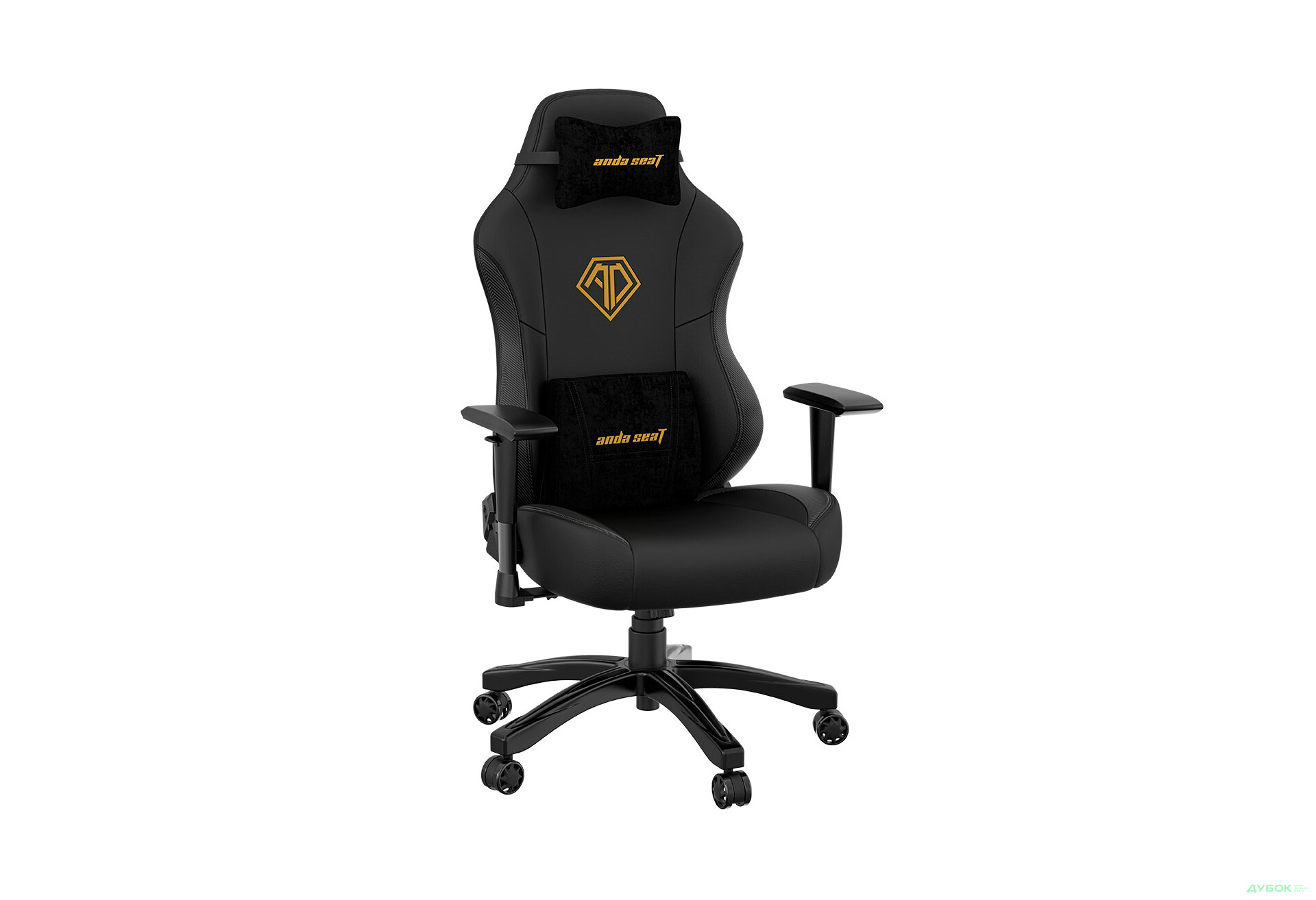 Изображение 4 - Компьютерное кресло Anda Seat Phantom 3 70x55x134 см игровое, черное с золотым
