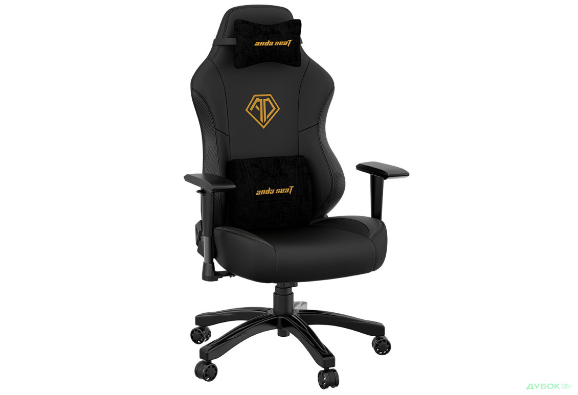 Изображение 4 - Компьютерное кресло Anda Seat Phantom 3 70x55x134 см игровое, черное с золотым
