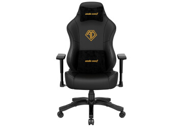 Комп'ютерне крісло Anda Seat Phantom 3 70x55x134 см ігрове, чорне із золотом
