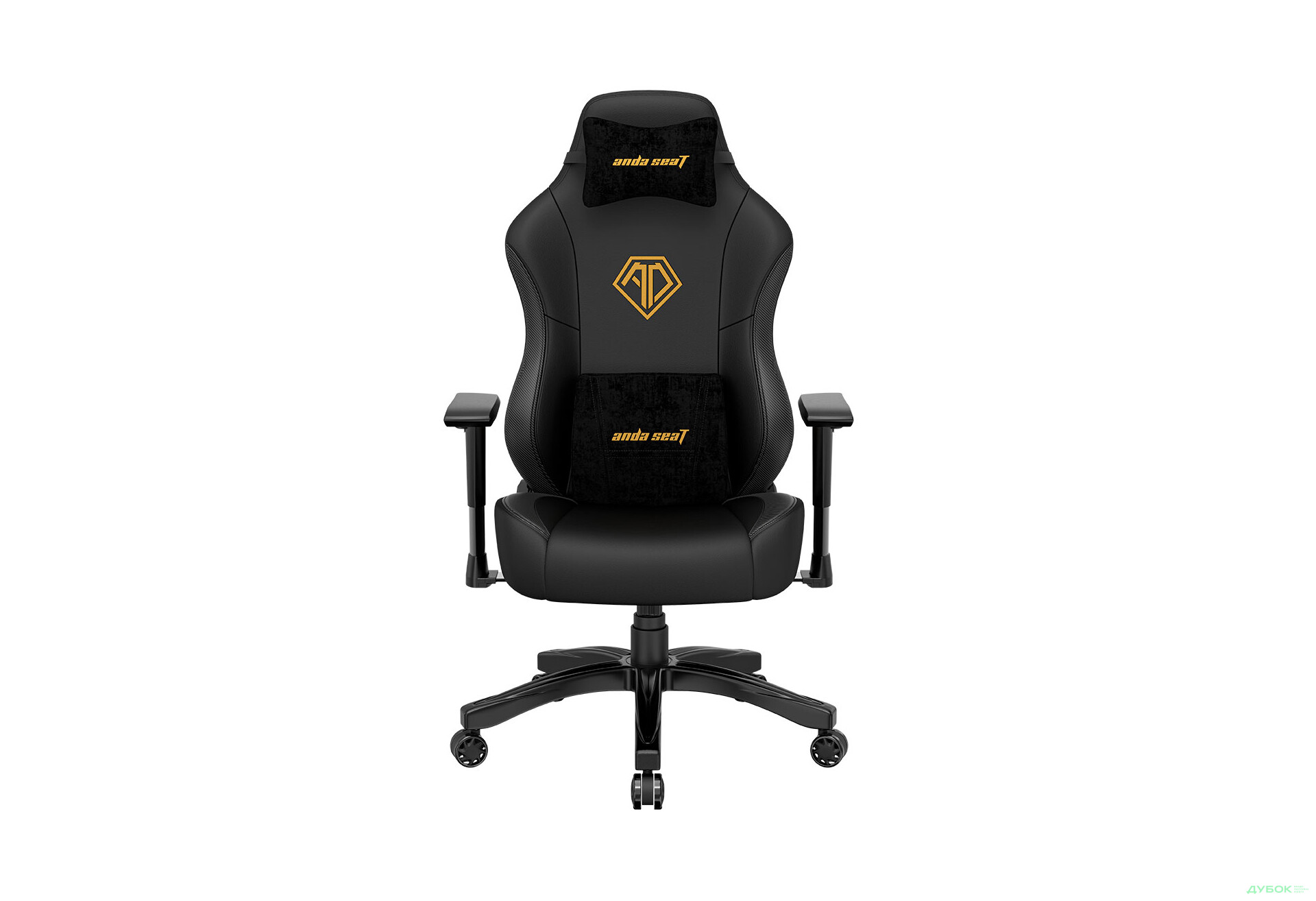 Изображение 1 - Компьютерное кресло Anda Seat Phantom 3 70x55x134 см игровое, черное с золотым