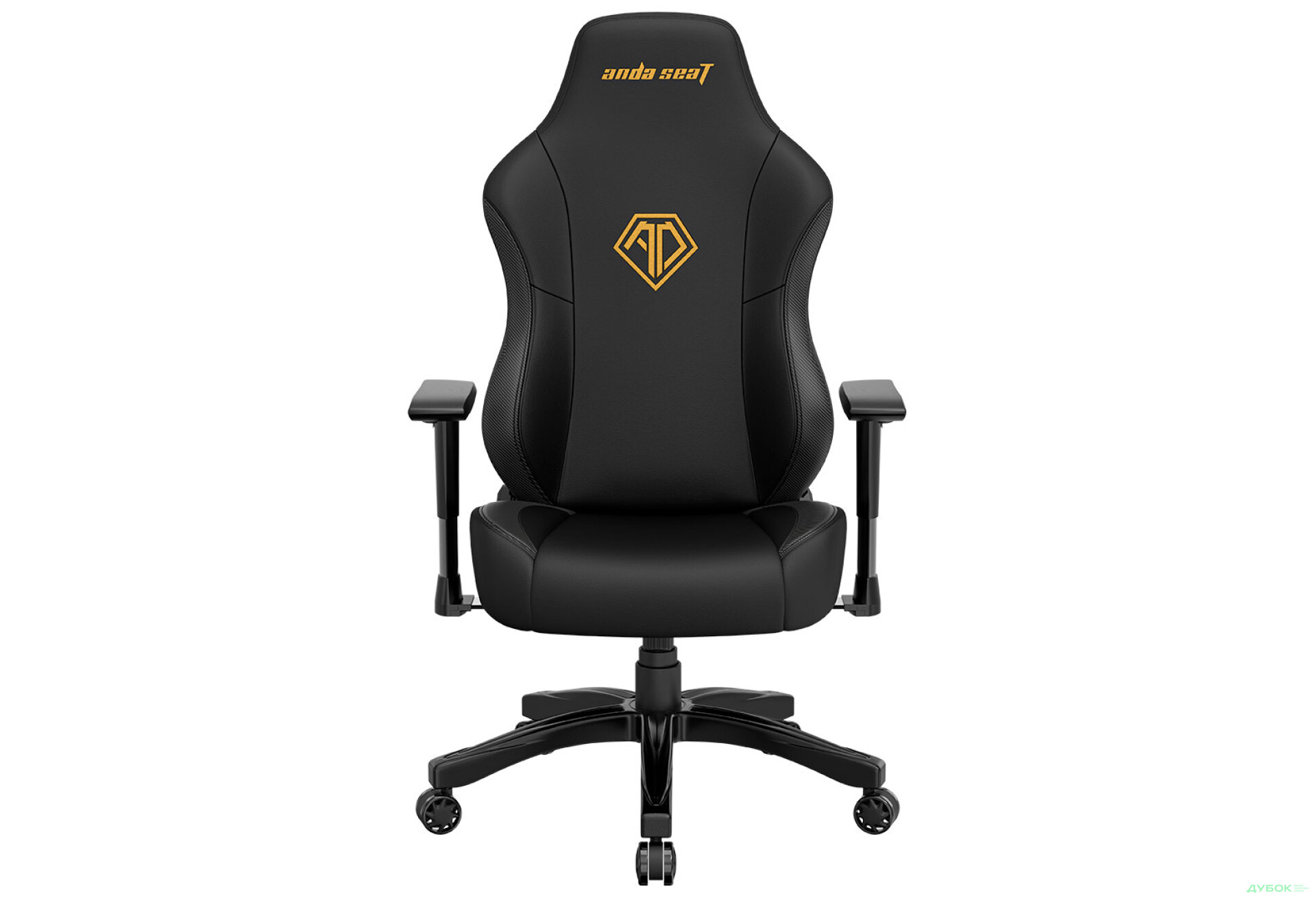 Фото 2 - Комп'ютерне крісло Anda Seat Phantom 3 70x55x134 см ігрове, чорне із золотом