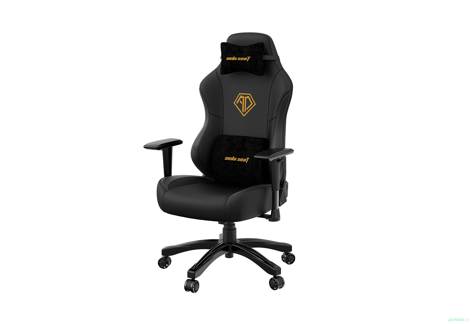 Изображение 3 - Компьютерное кресло Anda Seat Phantom 3 70x55x134 см игровое, черное с золотым