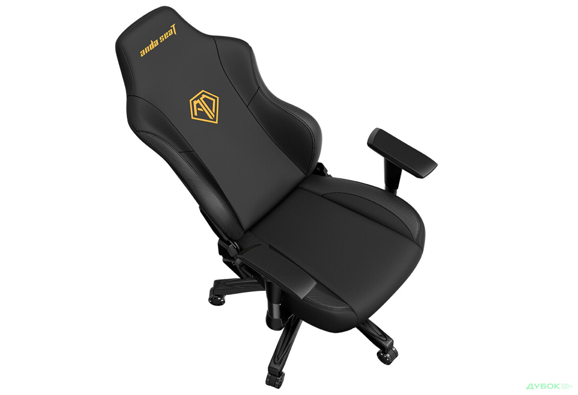 Фото 8 - Комп'ютерне крісло Anda Seat Phantom 3 70x55x134 см ігрове, чорне із золотом