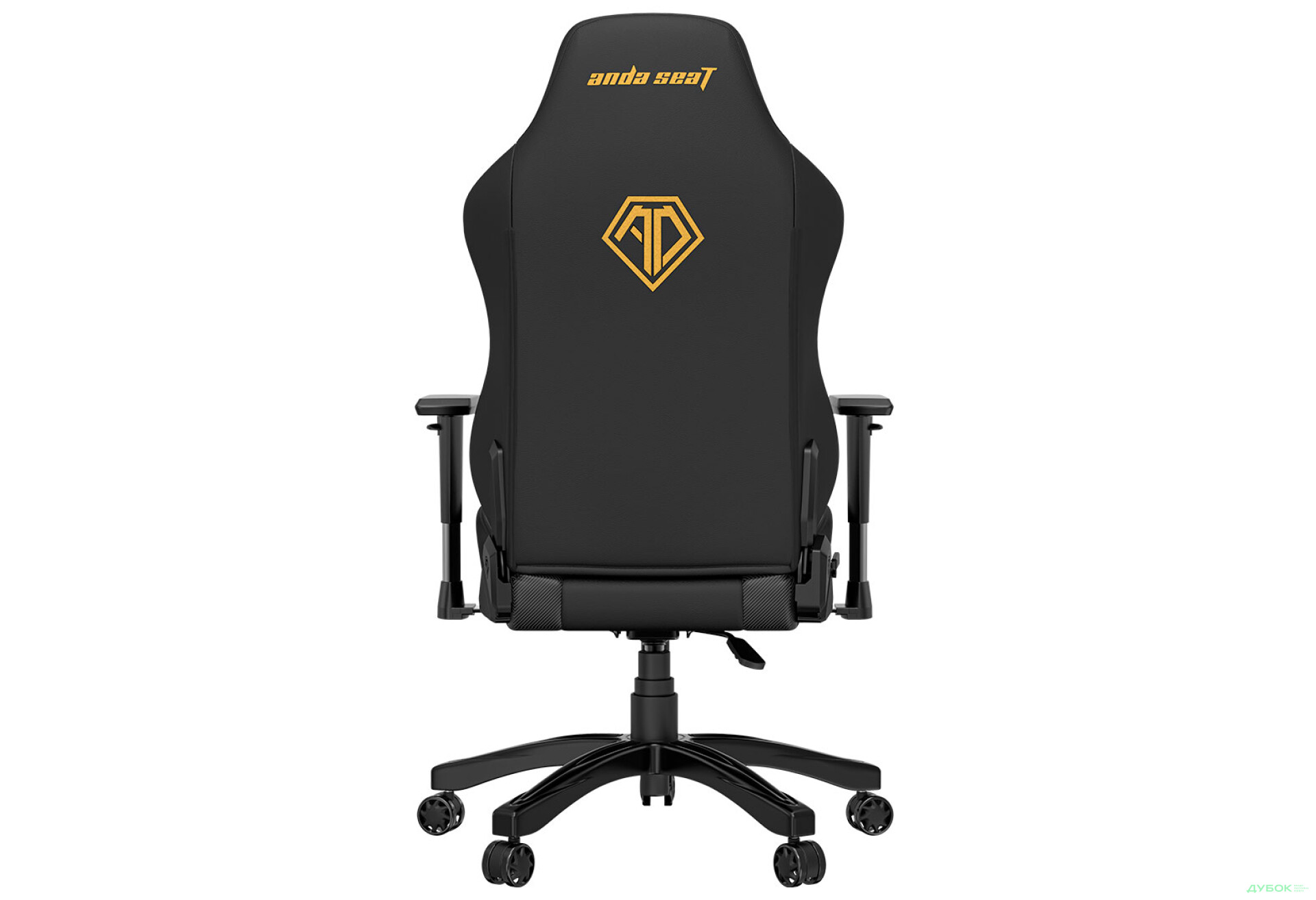 Фото 5 - Комп'ютерне крісло Anda Seat Phantom 3 70x55x134 см ігрове, чорне із золотом