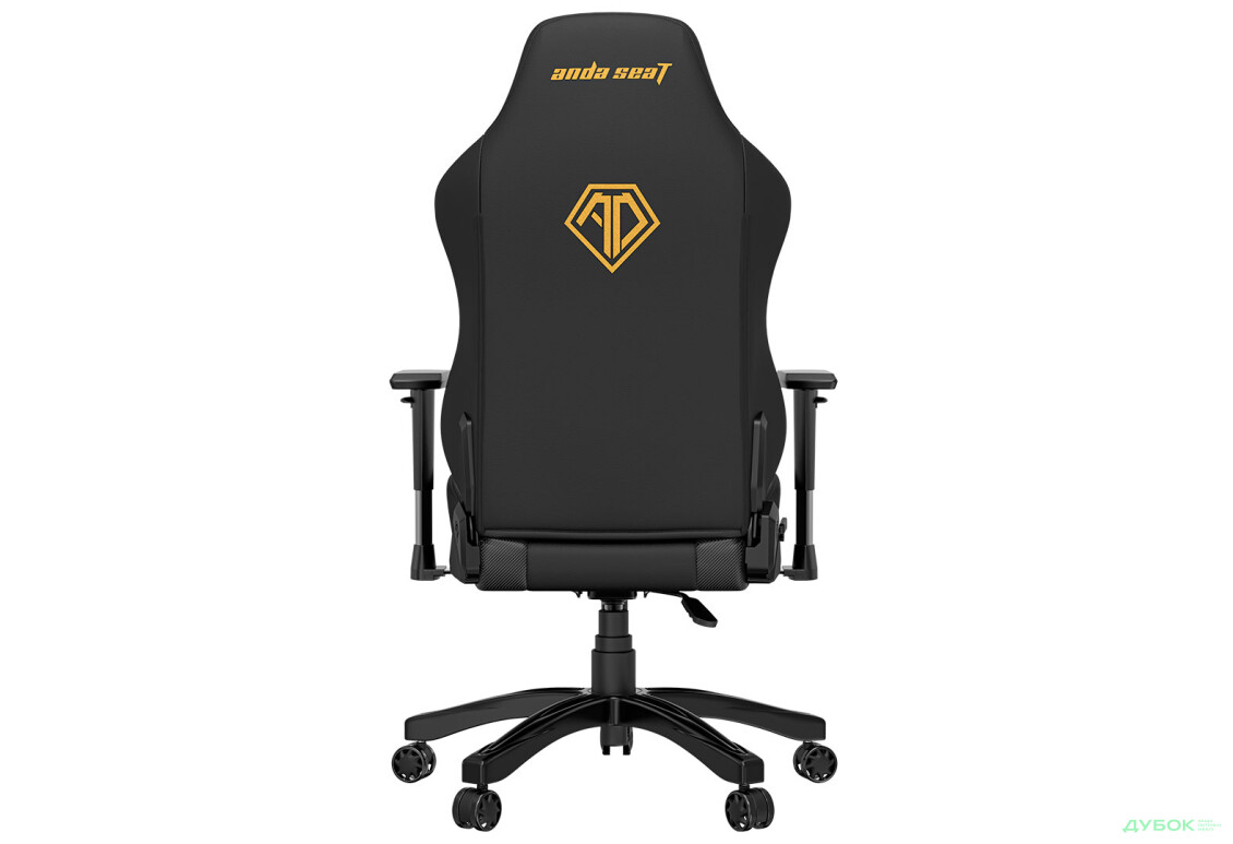 Фото 5 - Комп'ютерне крісло Anda Seat Phantom 3 70x55x134 см ігрове, чорне із золотом