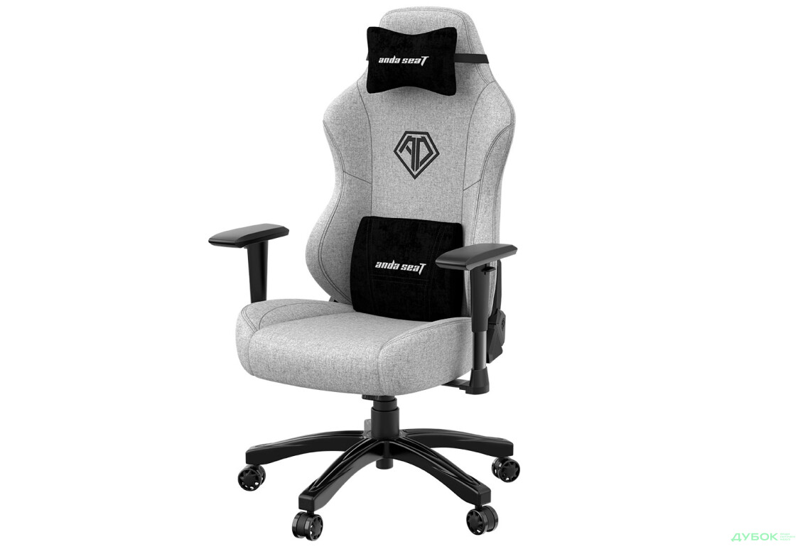 Фото 6 - Комп'ютерне крісло Anda Seat Phantom 3 70x55x134 см ігрове, сіре