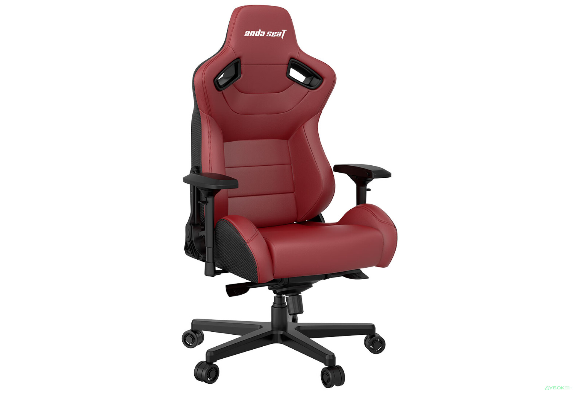 Фото 3 - Компьютерное кресло Anda Seat Kaiser 2 61x57x143 см игровое, черно-бордовое