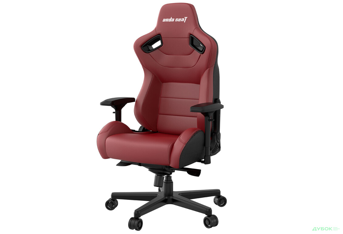 Фото 4 - Компьютерное кресло Anda Seat Kaiser 2 61x57x143 см игровое, черно-бордовое