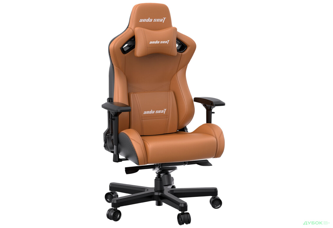 Фото 4 - Компьютерное кресло Anda Seat Kaiser 2 61x57x143 см игровое, коричневое