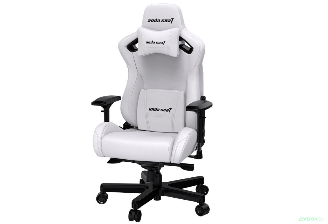 Фото 4 - Комп'ютерне крісло Anda Seat Kaiser 2 61x57x143 см ігрове, біле